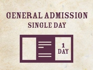2026 Single Day General Admission